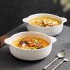 2026 Double-Handle Anti-Scalding Japanese Large Ceramic Soup Bowl for Instant Noodles