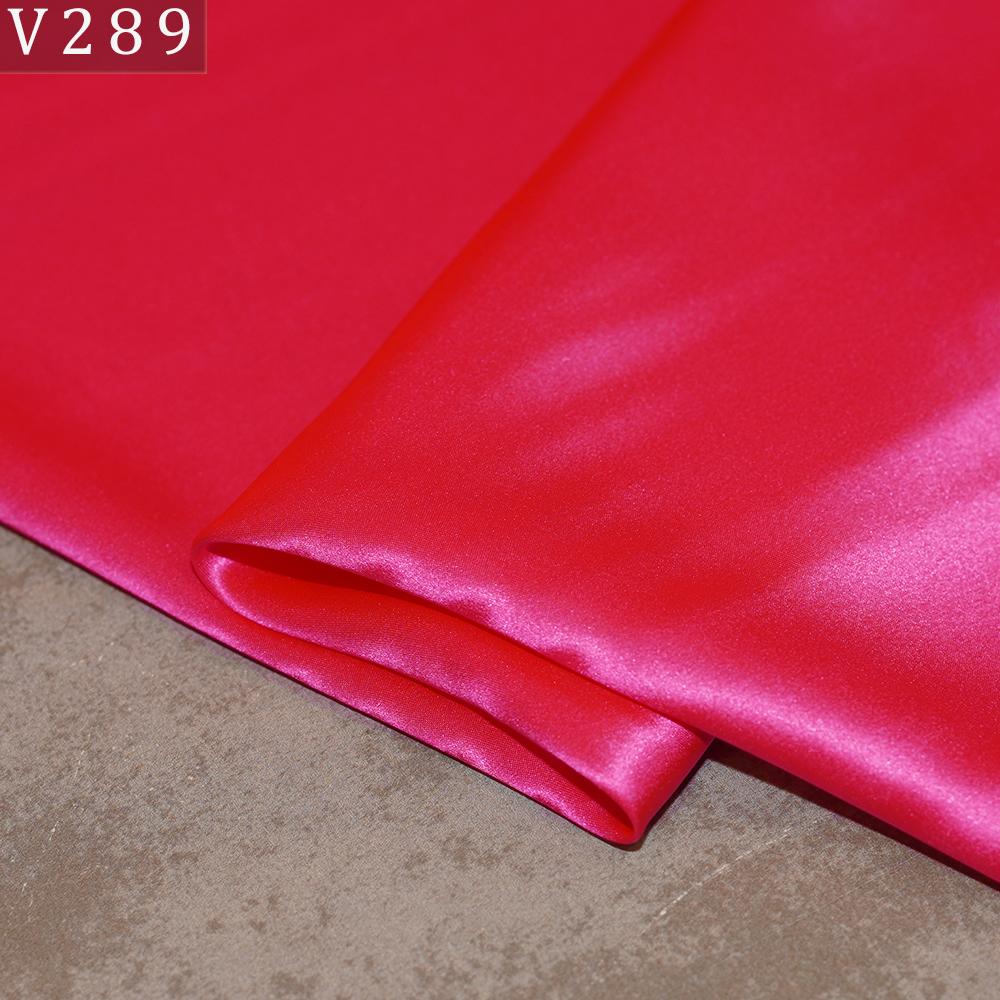HYSK Natural Genuine Pure 100% Silk Crepe Satin Fabric Silk China Duchess Plain Brown by Meter for Dress Bedding Wedding