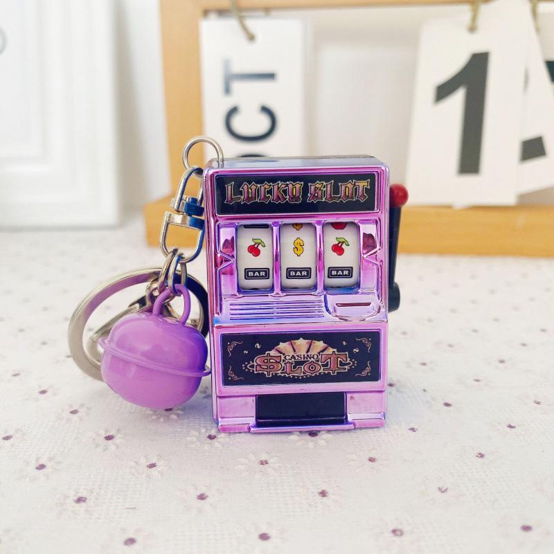 Mini Fruit Slot Machine Keychain: Fun Mixed Bag Pendant for All