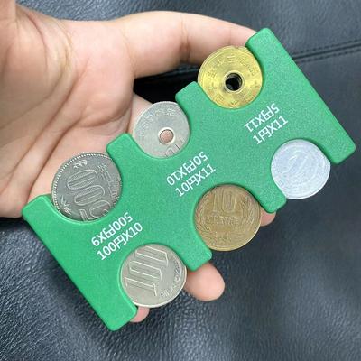 1Pc Mini Portable Coin Organizer, Portable Plastic Coin Holder, Multi-Slot Japanese & Korean Currency Storage, Money Management