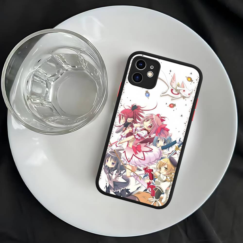 Cute Anime Puella Magi Madoka Magica Silicone Case For IPhone 16 15 14 13 12 11 Pro Max Plus X XS MAX Shockproof Matte Cover