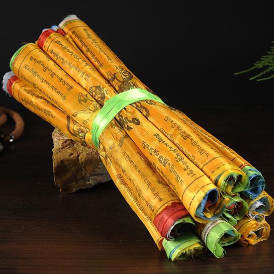 Prayer Flag Portable Lightweight Decorative Religious Flag Tibetan Buddhist Supply Prayer Banner for Outdoor