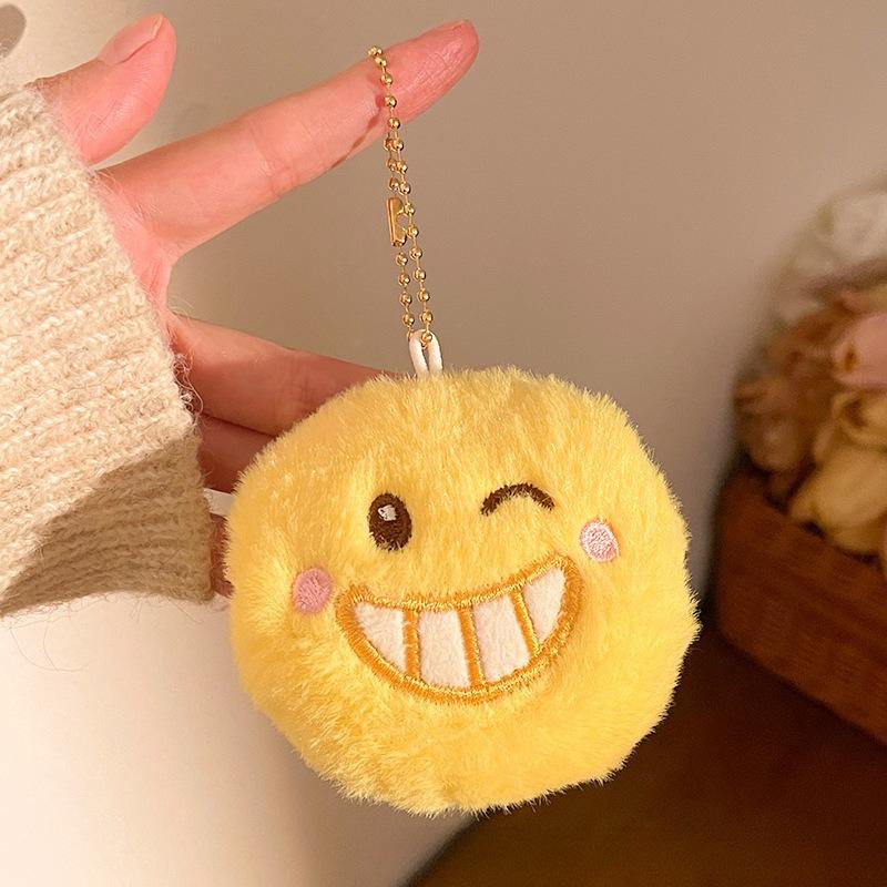 Bambola Emoji Sorridente Ciondolo Peluche Bambola Cartone Animato Portachiavi Sacchetto Regalo Piccolo Accessori