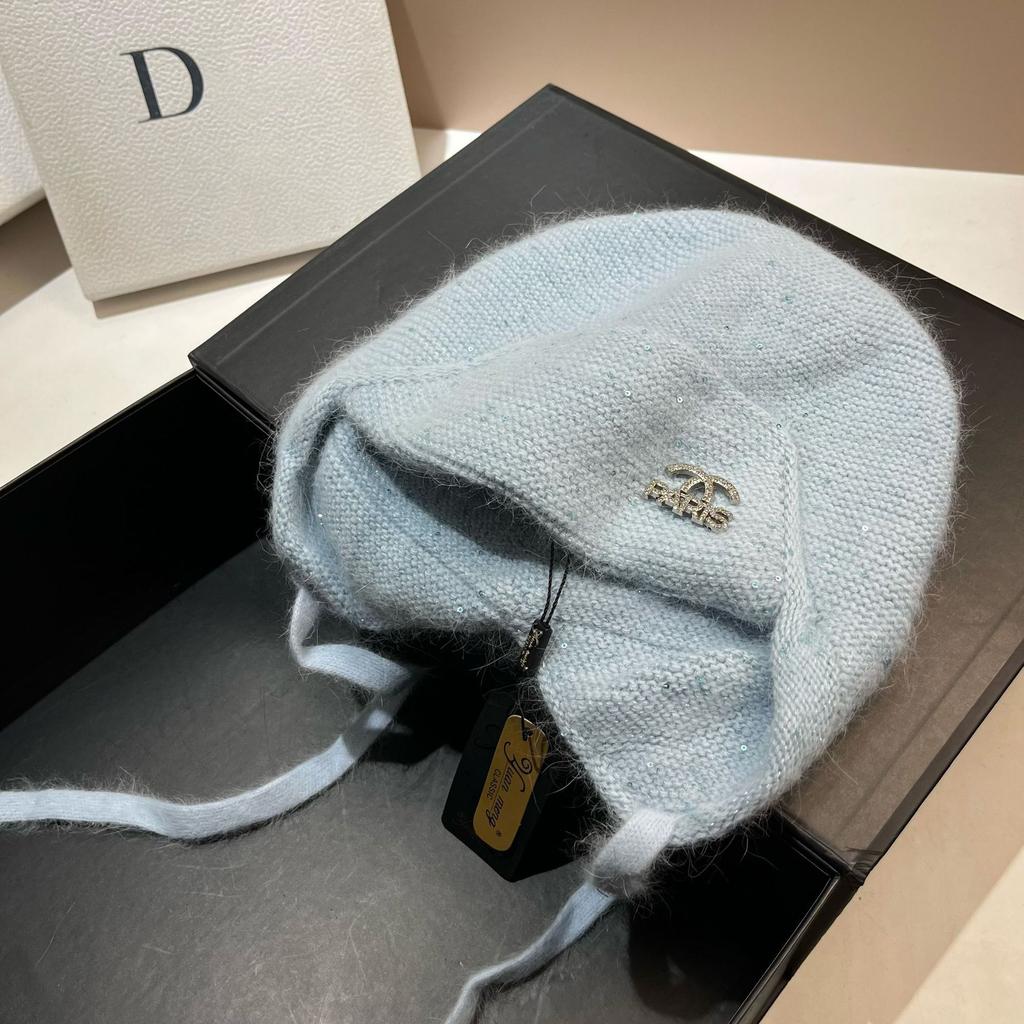 Xiaoxiangfeng Double-Layer Rabbit Fur Ear Protection Hat Winter North Cold Warm Bag Head Knitted Hat Russian Hat
