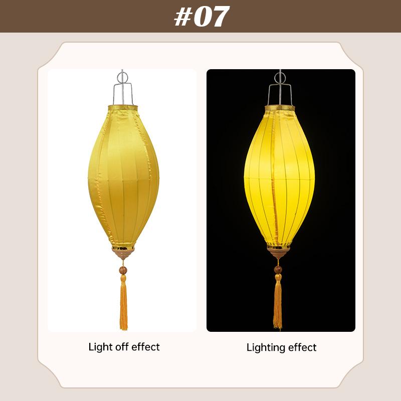 14 inch Traditional Lantern Party Outdoor Silk Lantern Chinese Vietnam Mid Autumn Spring Festival New Year Decor Ornaments