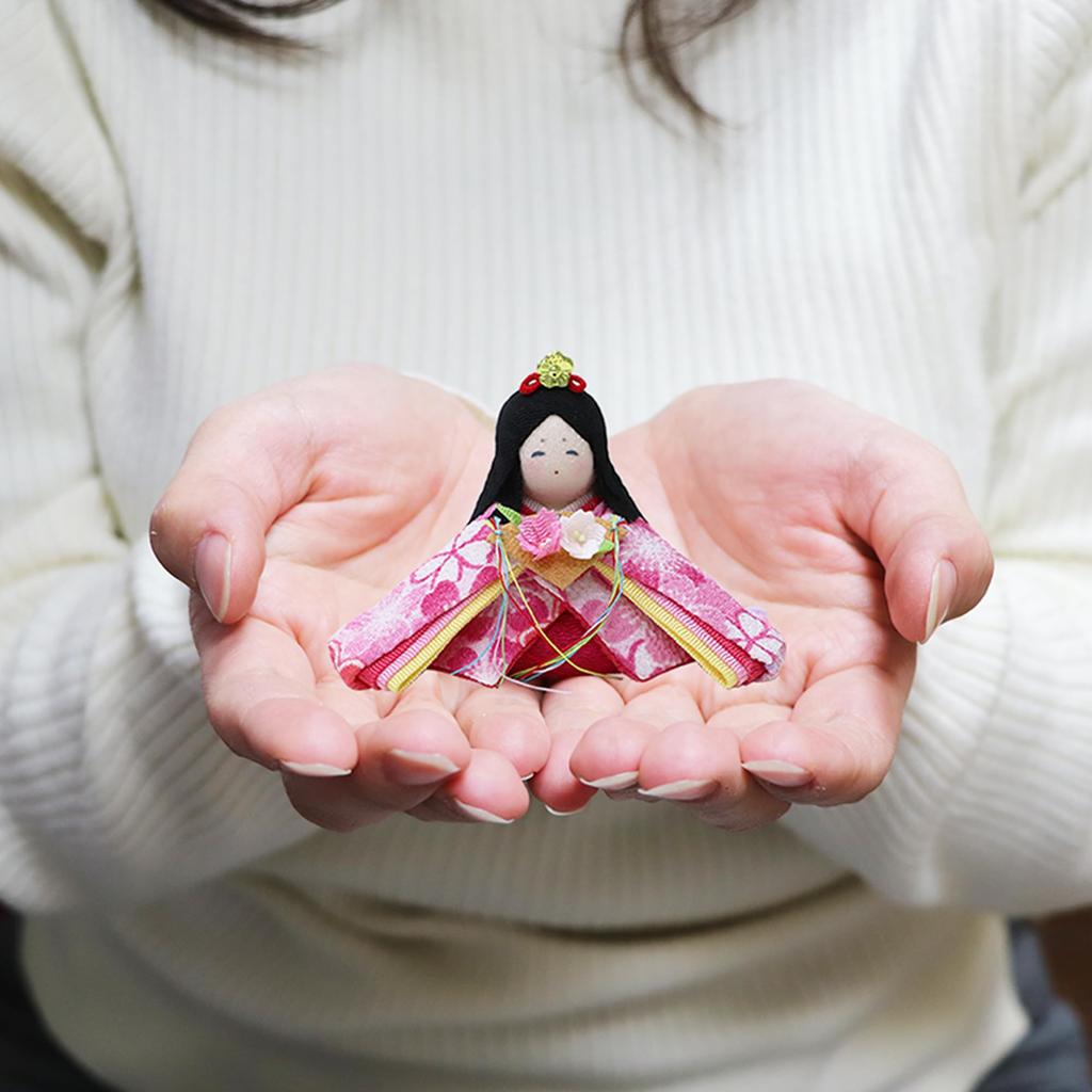 Osaka Choseido Hina Compact Mini Doll Ceramic Mai Sakura Hina Prince and Princess Decoration Set Dolls, Dolls, Festival,