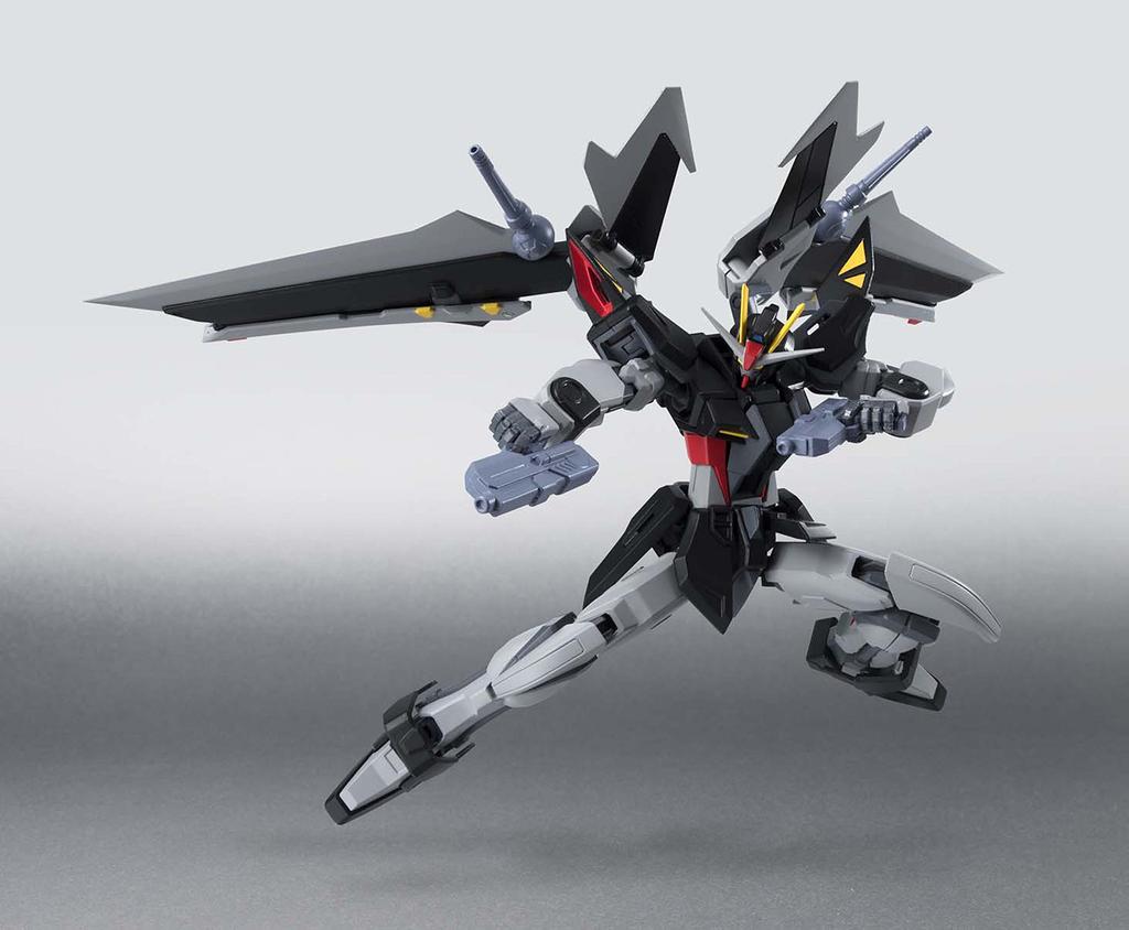 TAMASHII NATIONS ROBOT Spirits Mobile Suit Gundam SEED STARGAZER Strike Noir 140mm Malowana Ruchoma Figurka C.E.73 [SIDE MS] Około. ABS i PCV