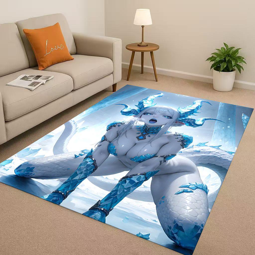 27 Style Gothic Dark Sexy Girls Cartoon Anime Characters Living Room Non-Slip Area Rug Carpet for Bedroom Playroom Sofa,Doormat