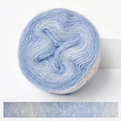 Fio de lã de cavalo colorido tingido em degradê para tricô DIY de suéter macio de aproximadamente 250m, fio colorido arco-íris, fio, fio, fio, (A1)