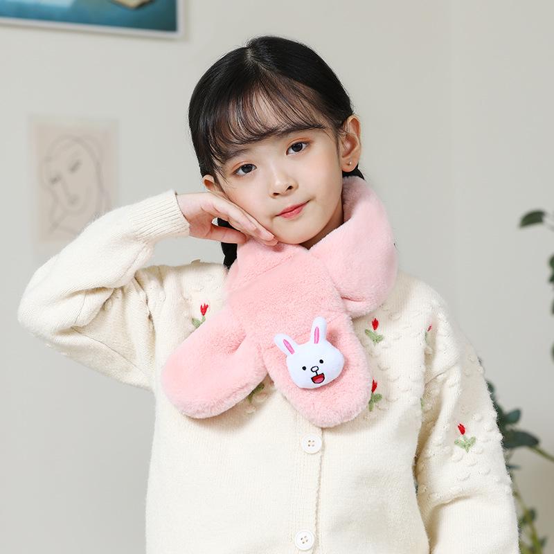 Children's Plush Warm Scarf - Boys & Girls Winter Neck Gaiter, Trendy Christmas Gift for Kindergarteners
