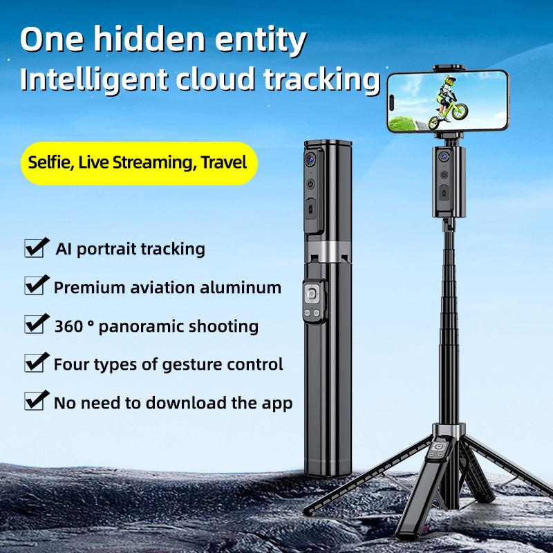 

CL18 1.5m AI Tracking Selfie Stick Face Follow Smart Four-Legged Floor Stand for Video Recording Live Streaming Type A