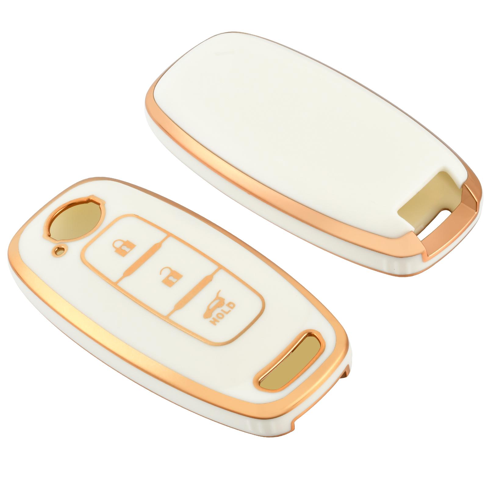 

3 Buttons Car Key Case Cover Shell For Nissan X-trail t33 Kicks Qashqai J12 Juke Teana Altima Ariya key cover accessories 2023 біле золото кольору