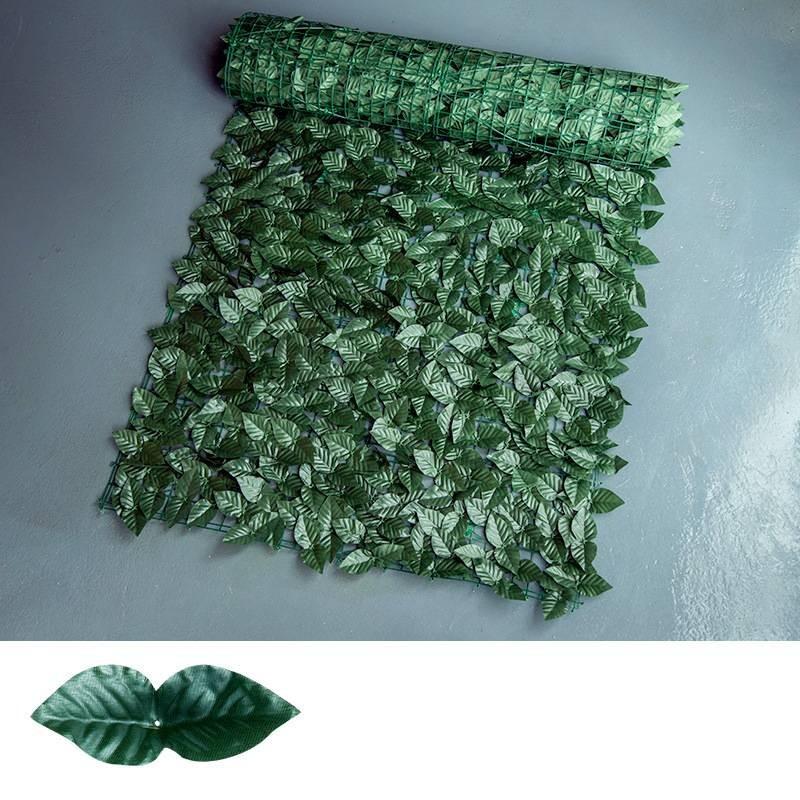Faux Leaf Ivy Artificial Hedge Fence Privacy Screening Garden Wall Green Cover