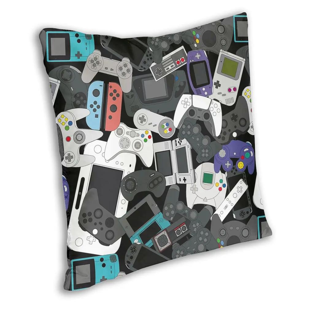 Gamer Controller All Throw Pillow Cover Throw Pillow Video Game Gaming Vintage Pillowcover Home Decor