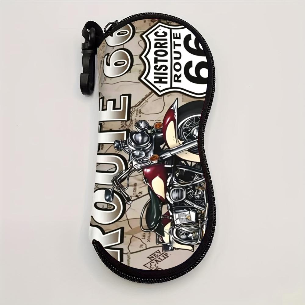 Hanging Flower Print Eyeglass Case Lips Print Soft Reading Glass Pouch Leather Water-resistant Sunglasses Storage Bag Women