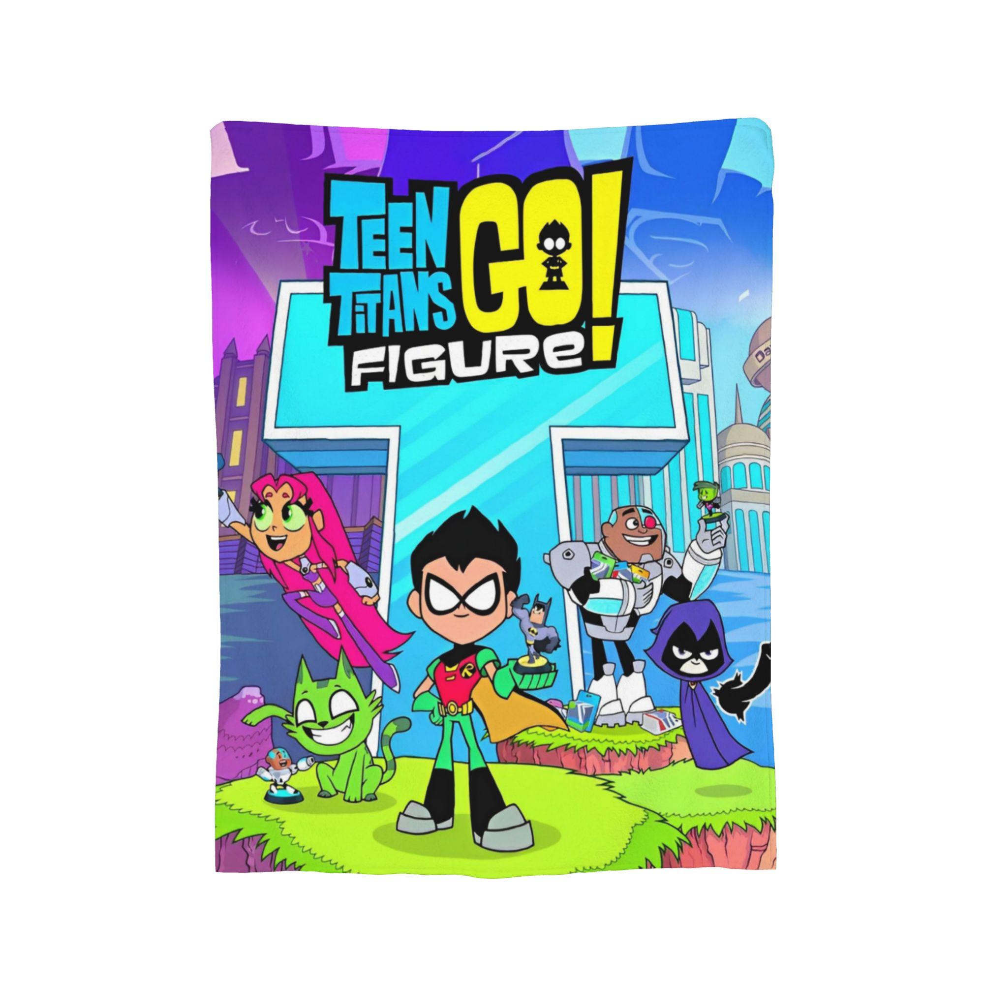 

Плед Teen Titans Go Family Blanket из фланели в винтажном стиле, мягкий, для обивки кресел и диванов, зимний. 100x150cm
