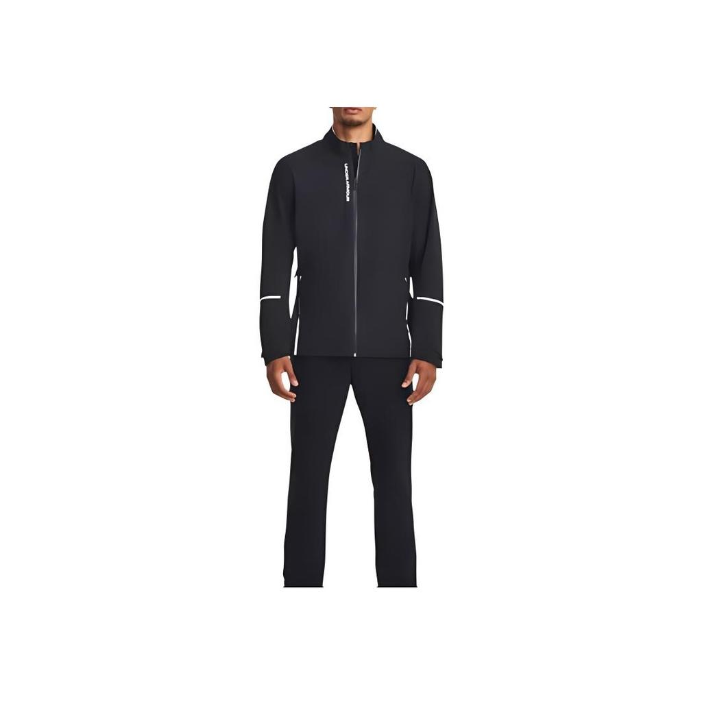 Under Armour Letter Print Stand Collar Casual Jacket Men Jackets Black 1378885-001