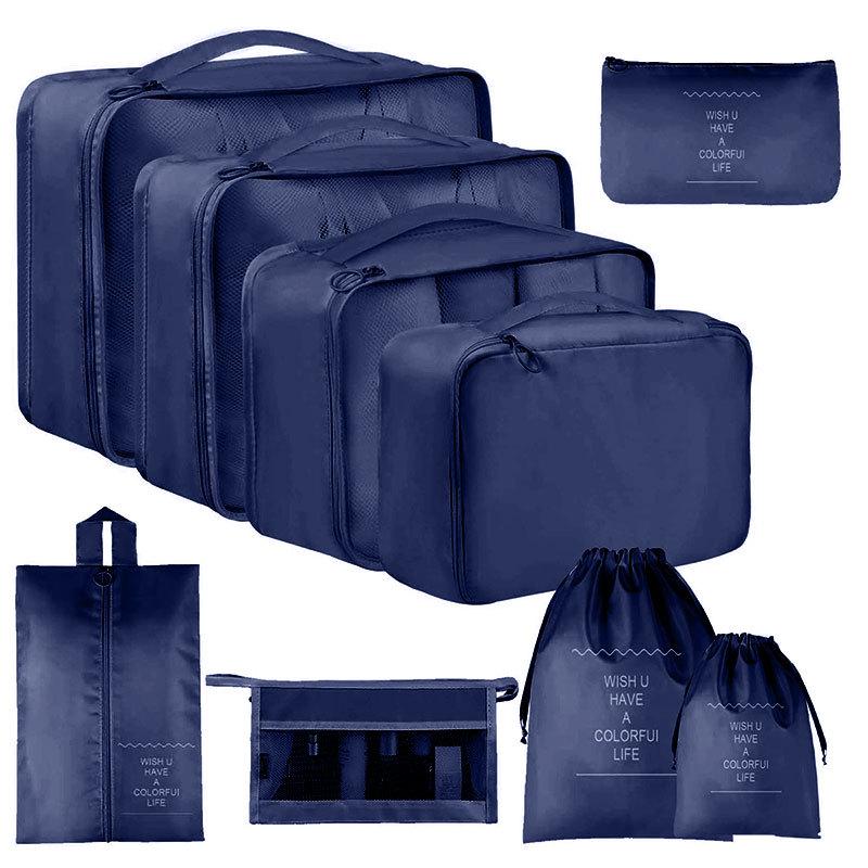 Seven-Piece Travel Storage Set: Wash Bag, Clothes, Underwear Organizer & Folding Sub-Pack