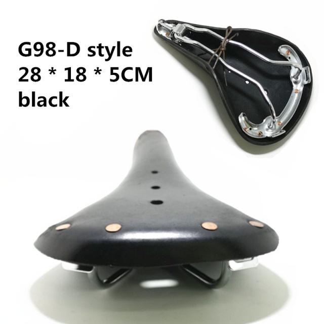 G98 Retro Vintage Bicycle Saddle Pure Cowhide Handmade  Seat Custion  Bike Sport Saddle Bicycle Cycling Saddle Bike Seat