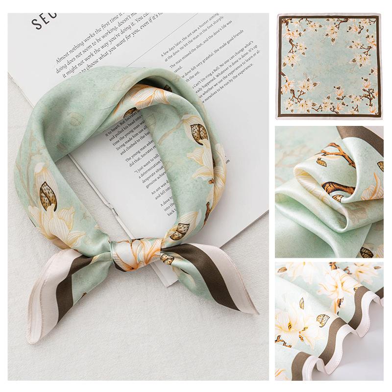 53CM High-quality Mulberry Silk Scarf Neck Small Square Women's Professional Headscarf Versatile