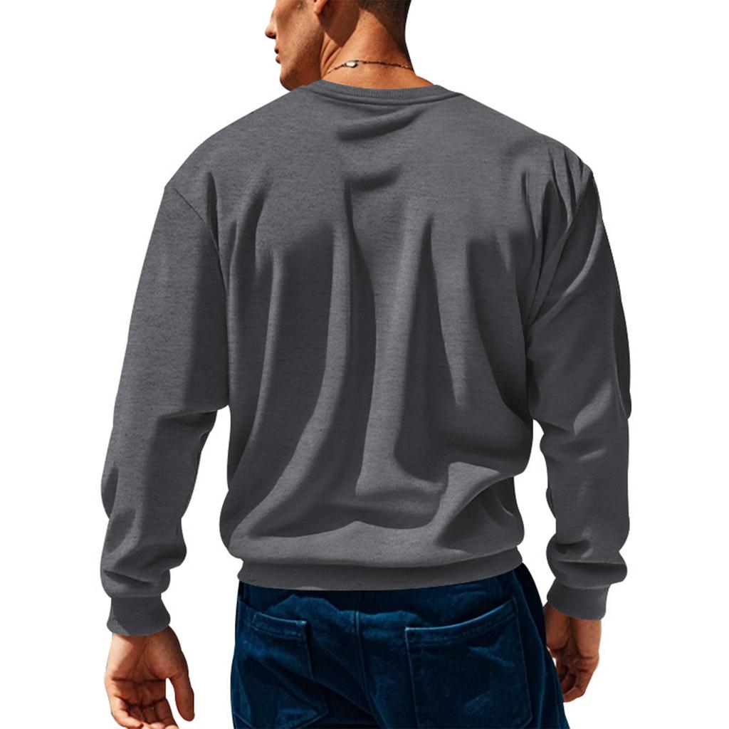 Splicing Round Neck Men's Casual Hoodie