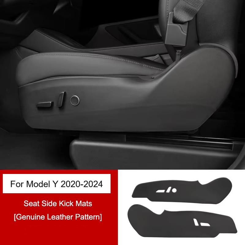 For Tesla Model 3/Y 2017-2025 Seat Side Door Anti Kick Mats Seat Side Protection Sticker Pads Scratch-resistant Cover Mats