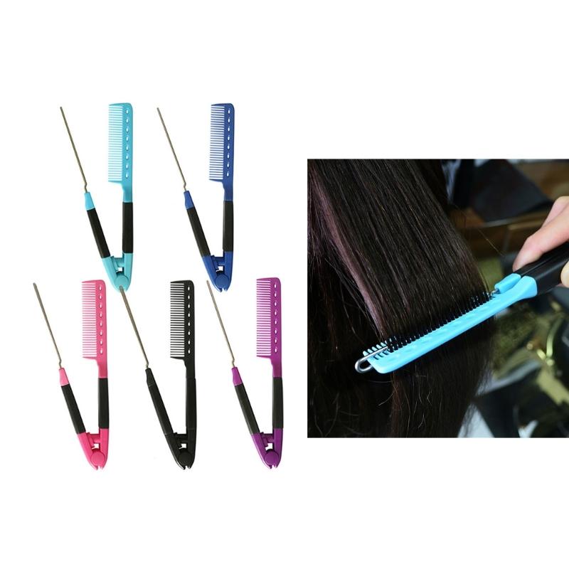 Home Styling Hair Straightening Comb With V Shape Straight Combs Fashion Parting Comb For Women Quick Use