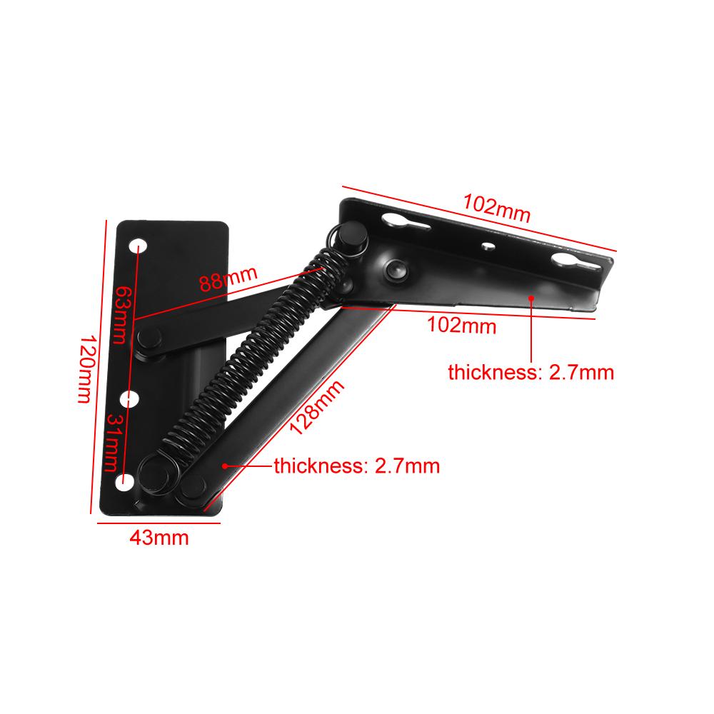 2pcs Bridge Shaped Spring Hinges Bracket Cabinet Door Support Durable Door Hinge Cabinet