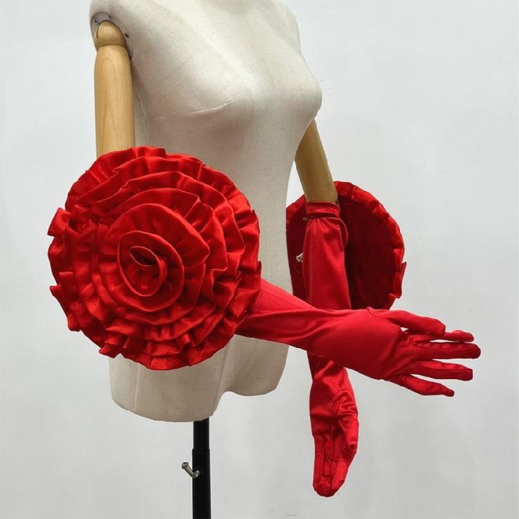 Evening Galas Dress Gloves Lady Stage Performances Elbow Length Wedding Gloves