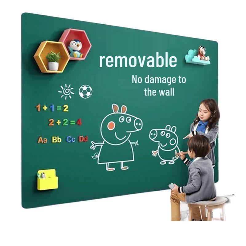 Erasable Children's Chalkboard Wall Sticker - Self-Adhesive, Removable, Damage-Free Chalk Board for Home and Teaching