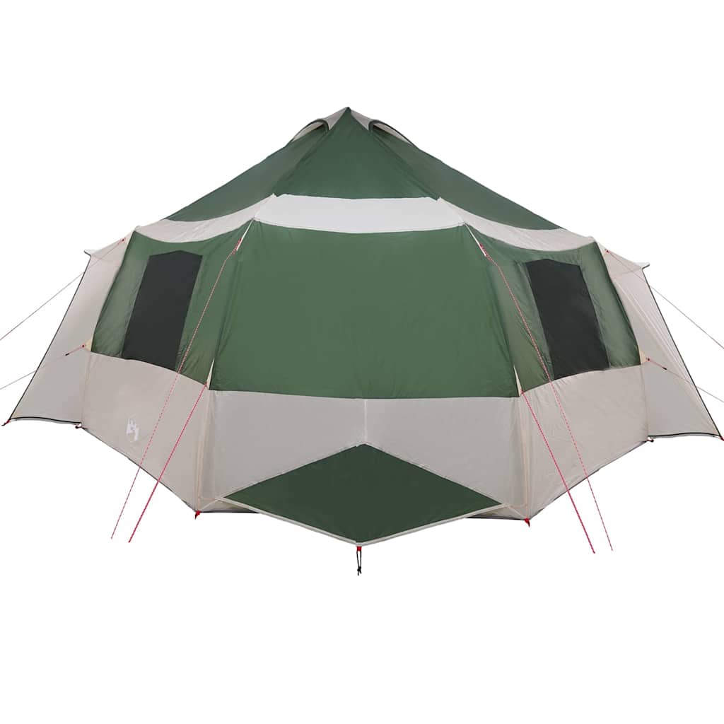 Cabin Tent 12 Person Green and Grey 500 x 500 x 294 cm
