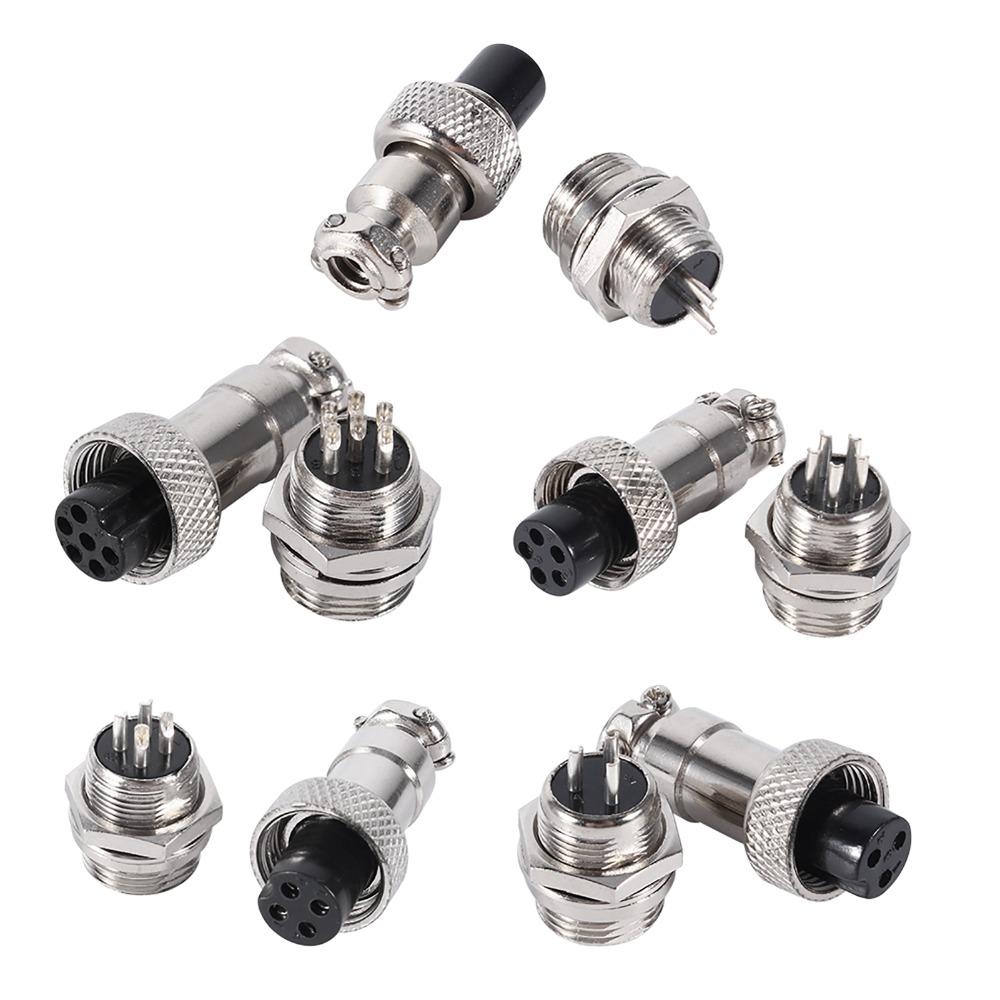 10 Set GX12 2/3/5/6 Pin Aviation Connector 5A Male Female Aviation Plug 12mm Waterproof Panel Connector Data Acquisition Systems