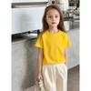 Brand Children's Clothing Summer 2026 Model Children's Pure Cotton Short-Sleeve T-Shirt Promotional Clothing Unisex Solid Color Base Shirt