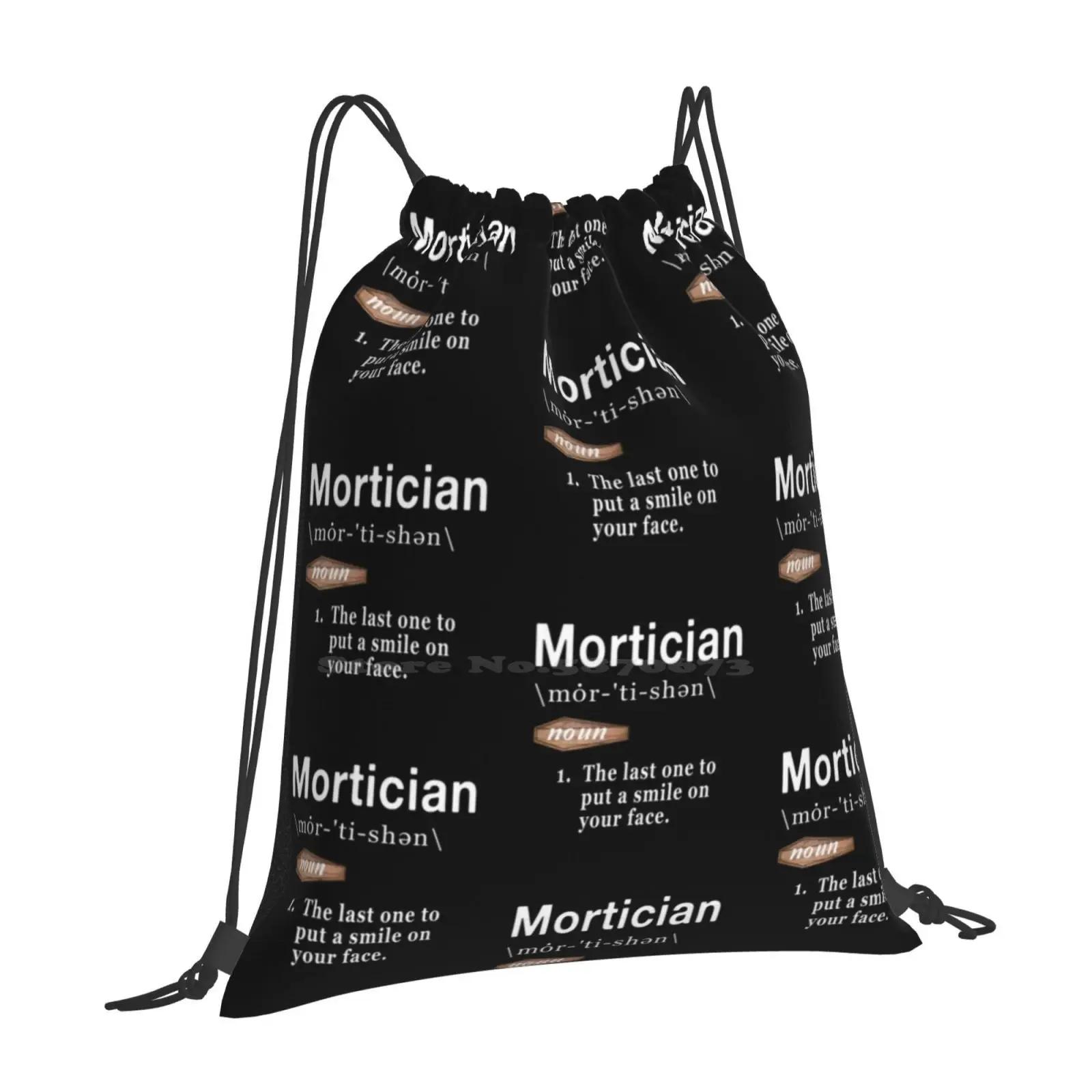 Mortician Definition Large Capacity School Backpack Laptop Bags Mortician Funeral Director Future Embalmer Funeral Home OneSize