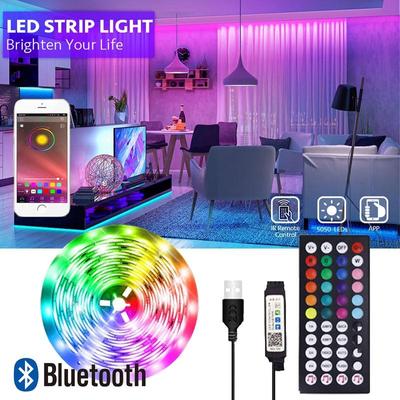 DC 5 V 44 touches LED bande lumineuse adaptée pour RGB 5050 Luces chaîne lumière flexible avec Bluetooth contrôle infrarouge TV rétro-éclairage décoration de fête à la maison