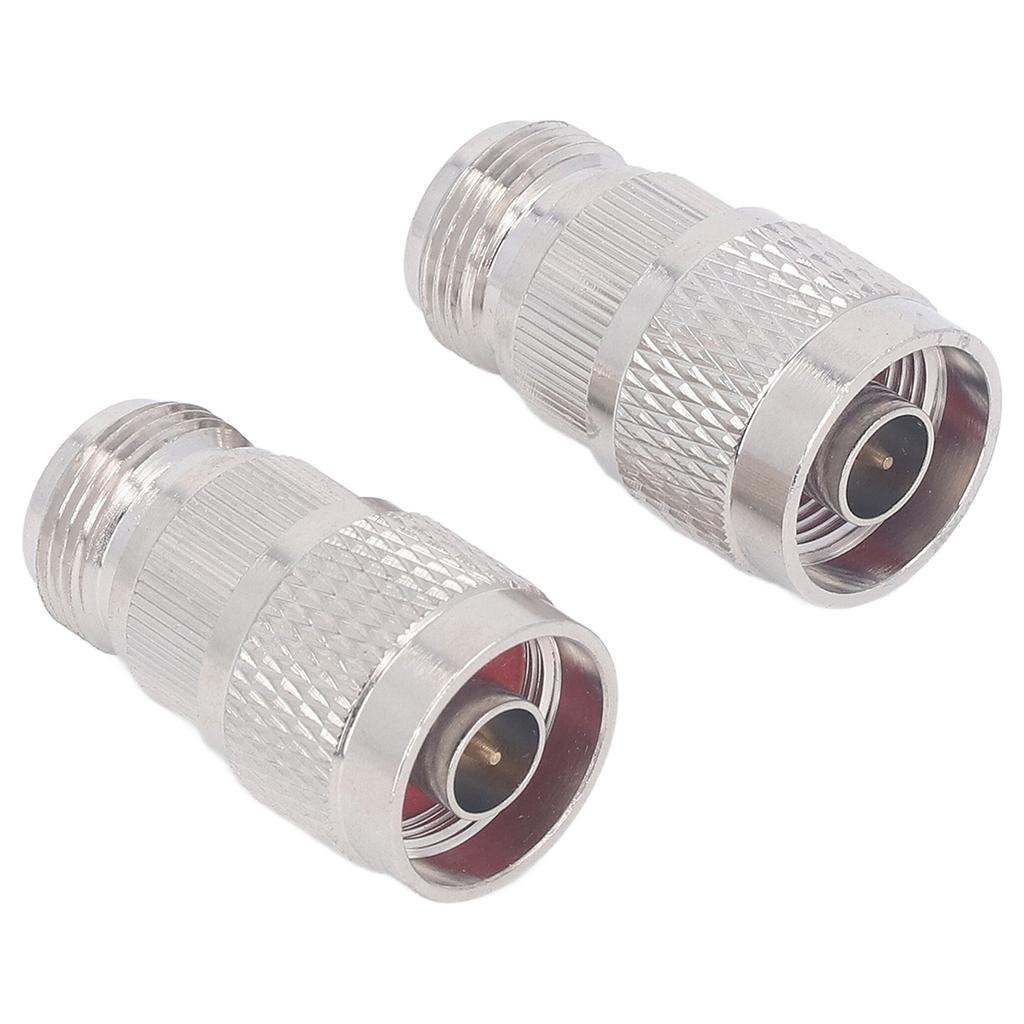 2 Pcs N Female To N Male Adapter Wide Frequency Band RF Connector for Antenna Extension Cable