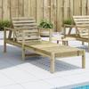 Vidaxl Sun Lounger, 199.5X62X55 Cm, Impregnated Pine Wood