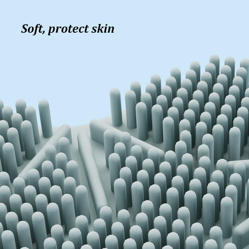 Mini Soft Silicone Exfoliating Brush Cleanser Manual Body Cleansing Facial Care Portable Scrubber Shower Silicone Bath Brush