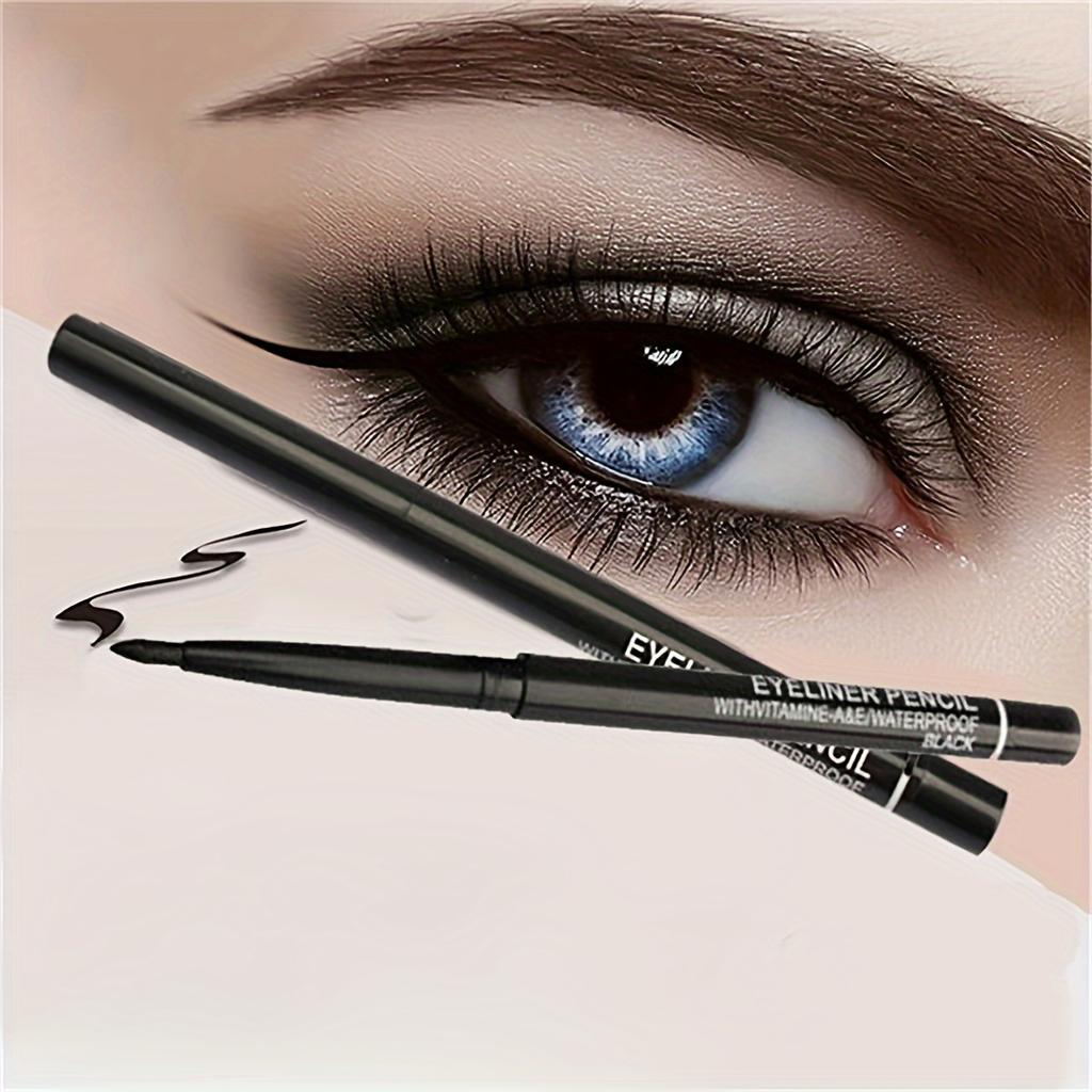 Lápiz delineador de ojos giratorio automático, suave, fácil de colorear, resistente al agua, que no se decolora, lápiz de cejas, lápiz de maquillaje, lápiz delineador de ojos, lápiz de pegamento