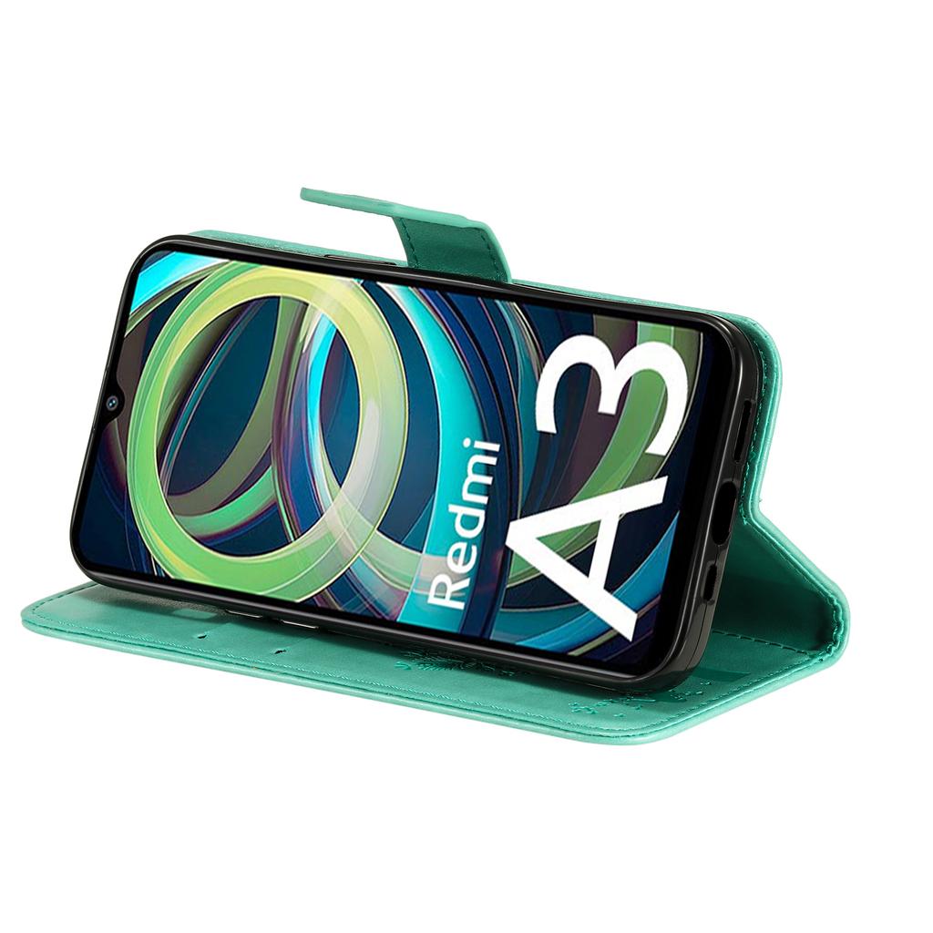 For Xiaomi Redmi A3/Poco C61 4G Phone Case with Stand Cat Tree Pattern Leather Wallet Mobile Cover