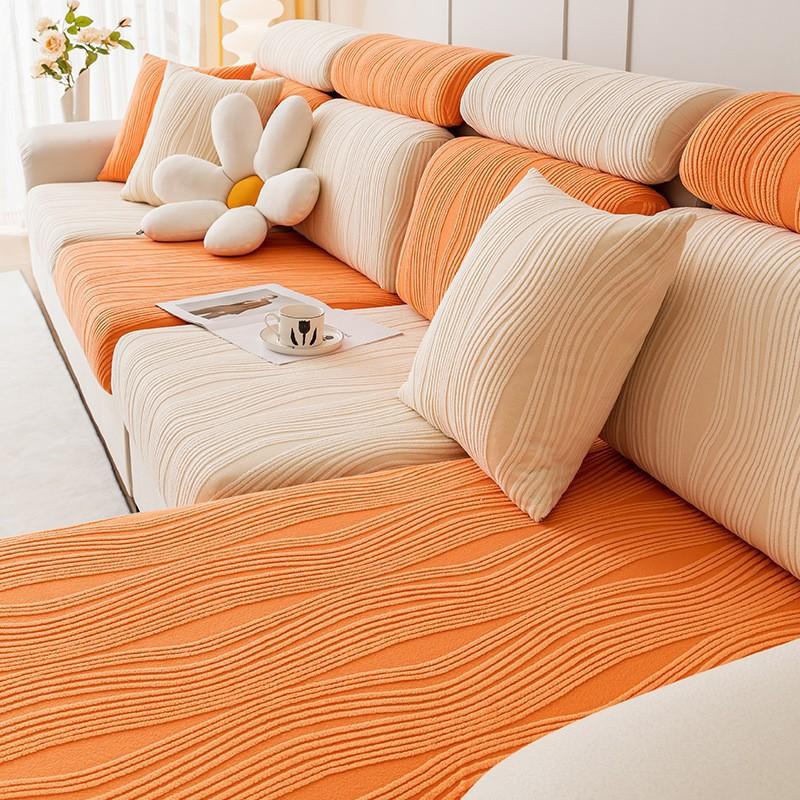Orange Sofa Cover Cover Four Seasons Universal Lazy Elastic Sofa Hats Sitting Cushions Non-slip Single Backrest Cover