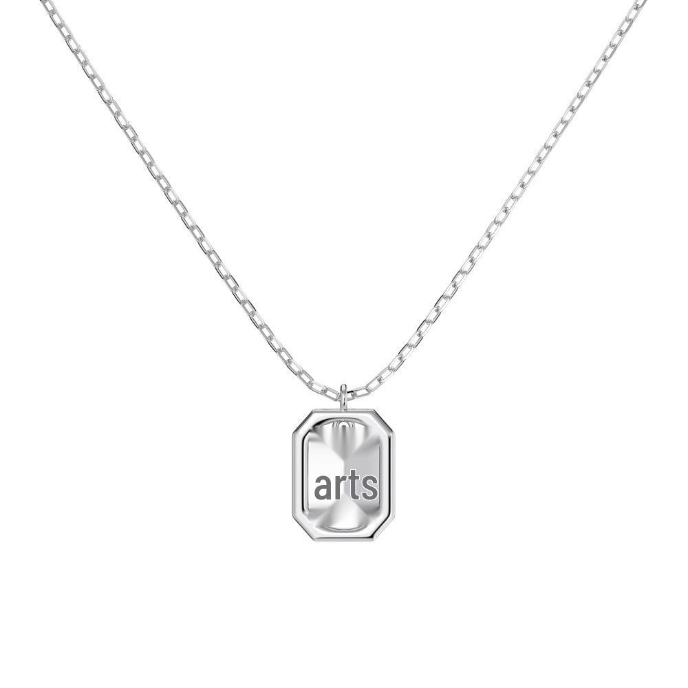 925 Silver Alphabet Pendant Necklace with Zircon Detailing - Women's Elegant & Unique Design