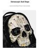 Skull 3D Stereo PU Double Shoulder Backpack for Men and Women