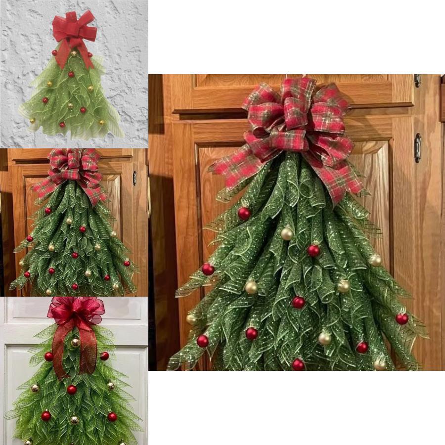 Vibrant Christmas Tree Wreath Decorative Hanging Ornament For Festive Holiday Home