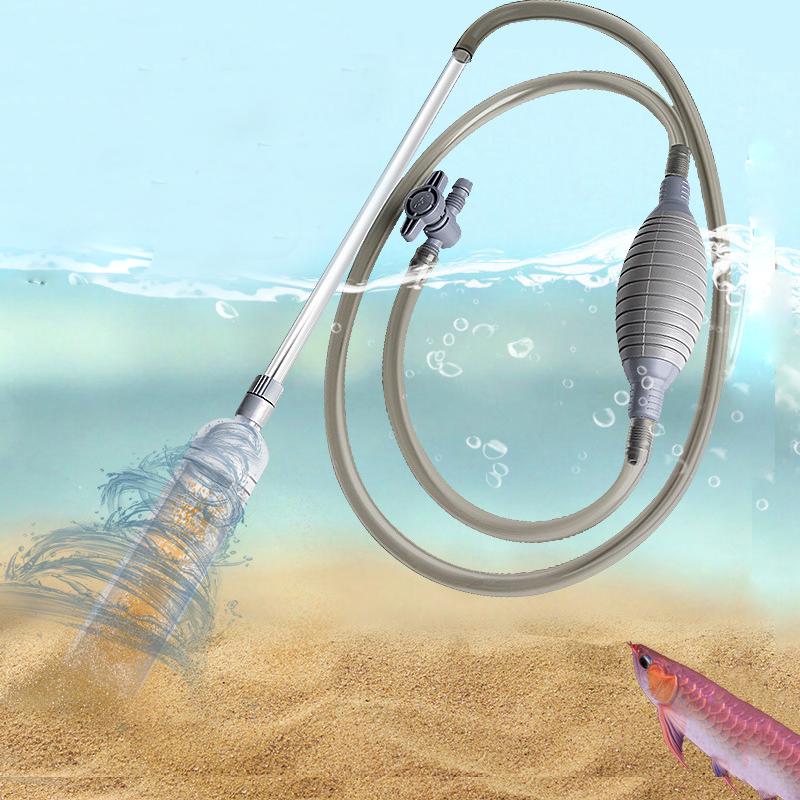 Sifão Aspirador de Cascalho para Aquário Grande Trocador de Água Limpeza de Areia de Aquário e Kit de Limpeza para Troca de Água com Tubo de Extensão