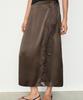 Masimodutti 100% Silk Lace Detail Wrap Skirt