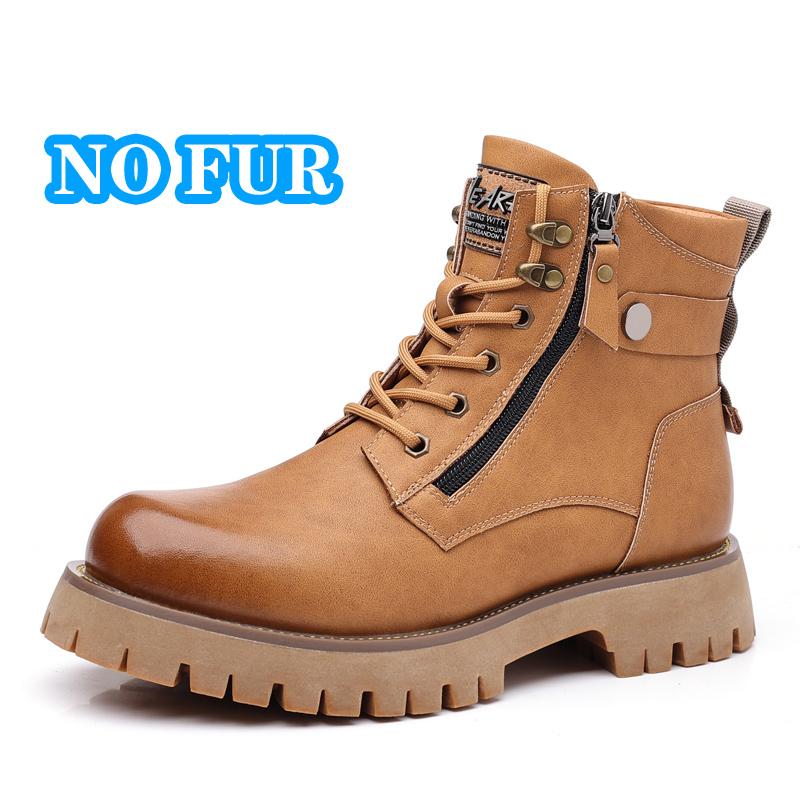 New Fashion Brand Male Motorcycle Boots Comfortable Ankle Boots for Men Leisure Walking Shoes All-match Botas Man High Top Shoes