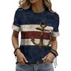 T-shirt da Donna Stampata 3D Estiva Traspirante Versatile Moda Top
