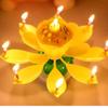 Lotus Rotating Music Birthday Candle for Cake