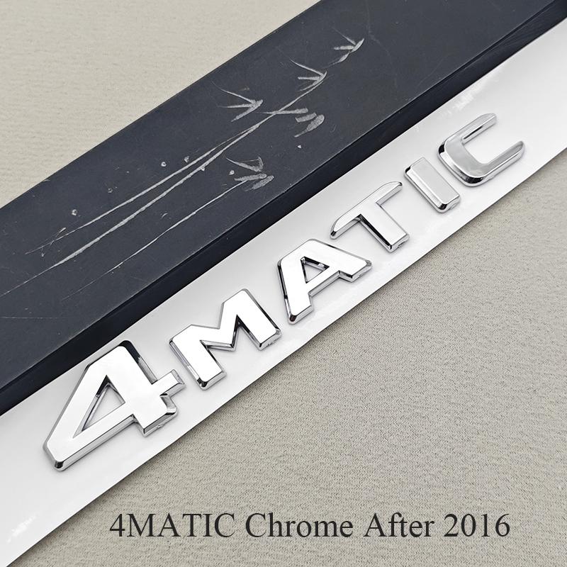 3D ABS Chrome Car Letters 4MATIC 4 MATIC Rear Trunk Badge Emblem For Mercedes Benz C E G S GLC GLS Class AMG Sticker Accessories